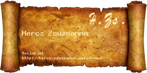 Hercz Zsuzsanna névjegykártya